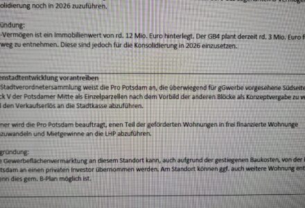 Ob Potentialliste oder Konsolidierung – Hauptsache streichen