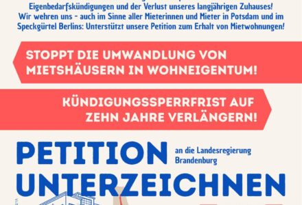 Brandenburg blockiert wirksamen Mieter- und Wohnraumschutz